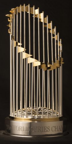 ワールドシリーズ優勝のトロフィ