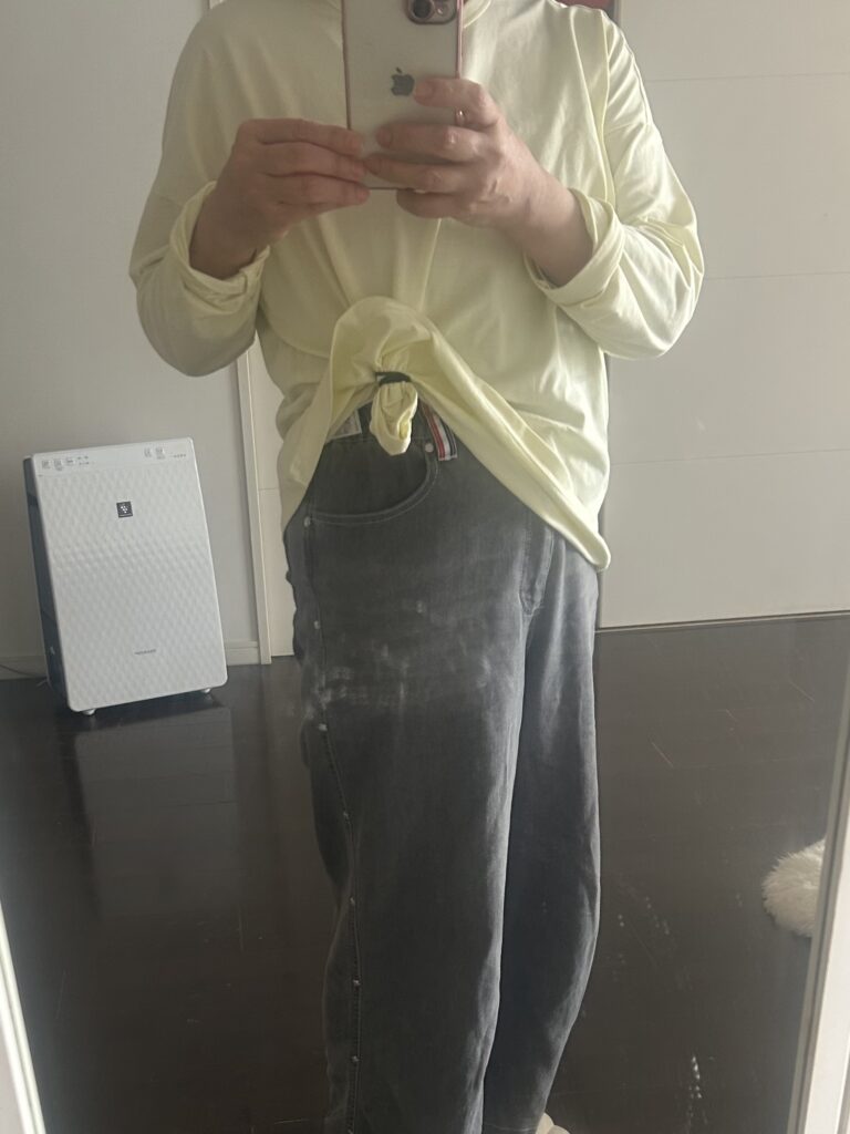 まとめた布をゴムで1~2周巻いて固定した写真
